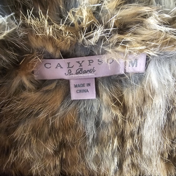 Calypso St. Barth Rabbit fur vest Size M - Picture 3 of 7